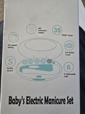 Baby's Electric Manicure Set - Teal and White